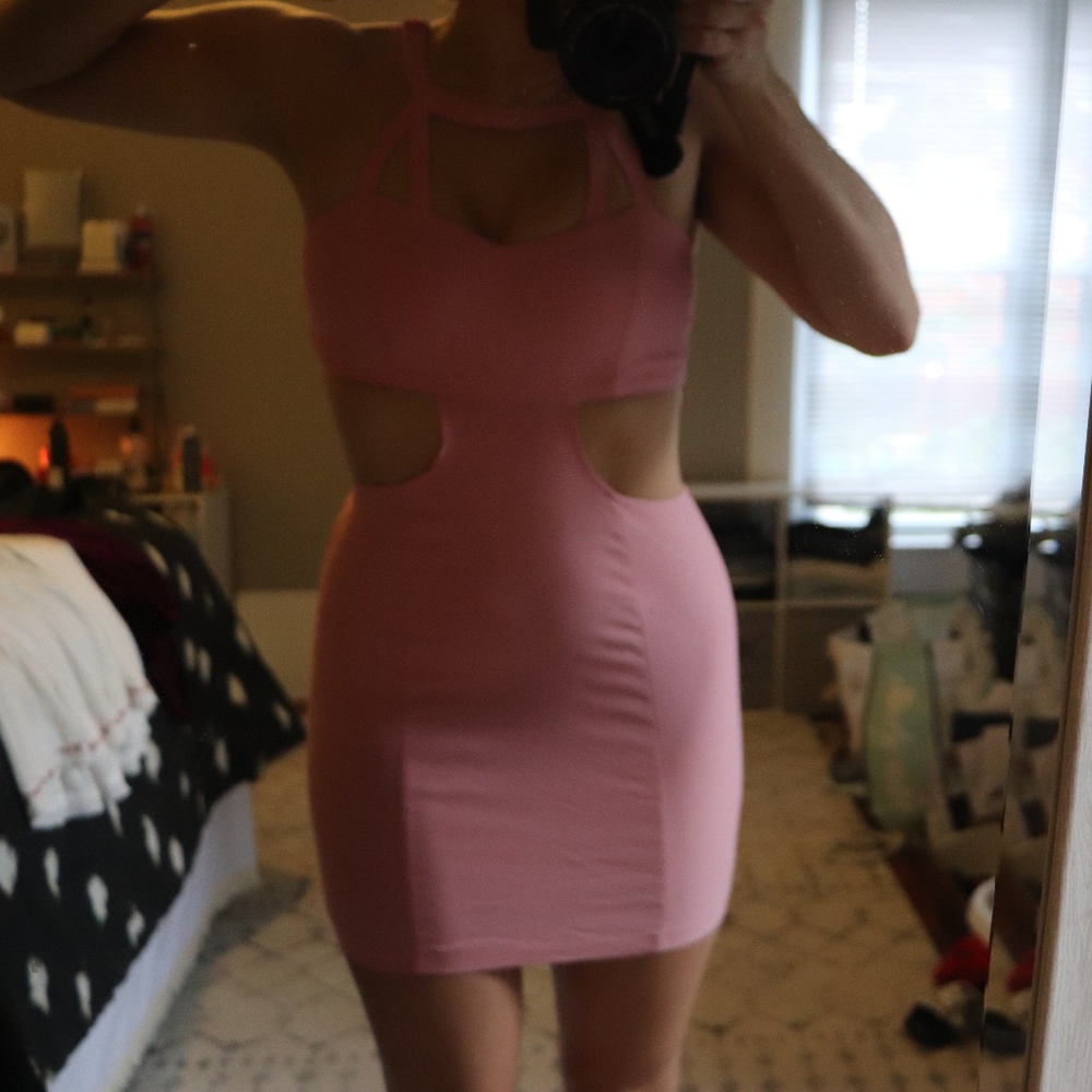 Tobi Pink Cutout Dress